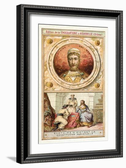 Chlothar II Dictating the Edict of Paris, 614-null-Framed Giclee Print