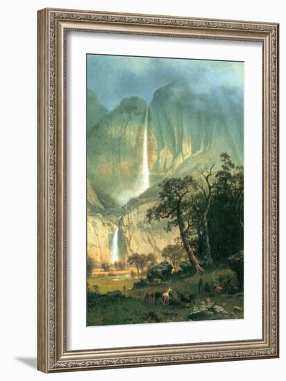 Cho-Looke, Yosemite Waterfall-Albert Bierstadt-Framed Art Print