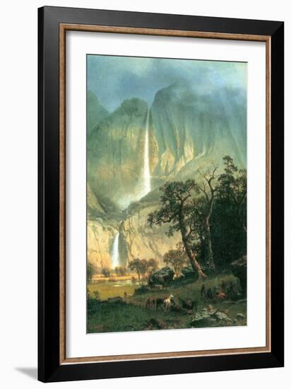 Cho-Looke, Yosemite Waterfall-Albert Bierstadt-Framed Art Print