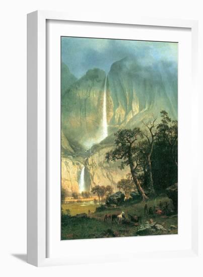 Cho-Looke, Yosemite Waterfall-Albert Bierstadt-Framed Art Print