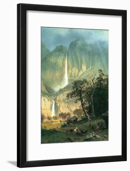 Cho-Looke, Yosemite Waterfall-Albert Bierstadt-Framed Art Print