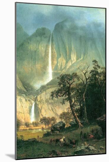 Cho-Looke, Yosemite Waterfall-Albert Bierstadt-Mounted Art Print