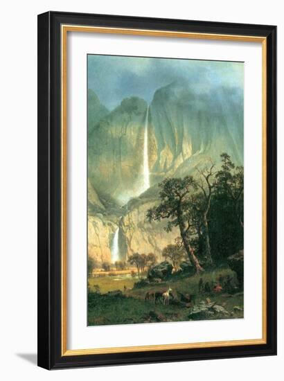 Cho-Looke, Yosemite Waterfall-Albert Bierstadt-Framed Art Print