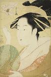 A Full-Length Portrait of the Courtesan Somenosuke Accompanied by Two Kamuro-Chobunsai Eishi-Giclee Print