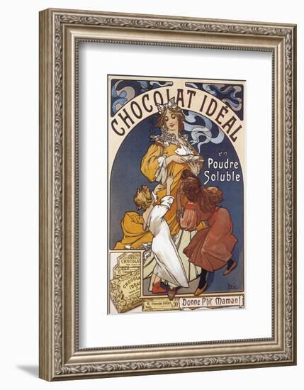 Chocolat Ideal en Poudre Soluble-Alphonse Mucha-Framed Premium Giclee Print