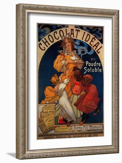 Chocolat Ideal Vintage Poster - Europe-Lantern Press-Framed Premium Giclee Print