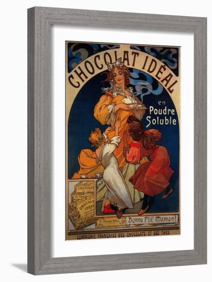 Chocolat Ideal Vintage Poster - Europe-Lantern Press-Framed Premium Giclee Print