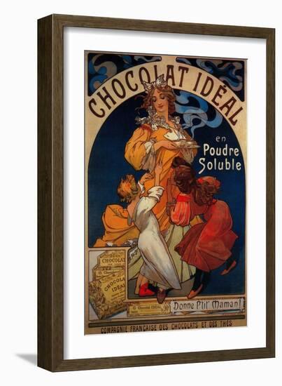 Chocolat Ideal Vintage Poster - Europe-Lantern Press-Framed Premium Giclee Print