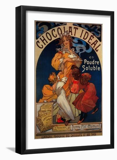 Chocolat Ideal Vintage Poster - Europe-Lantern Press-Framed Premium Giclee Print