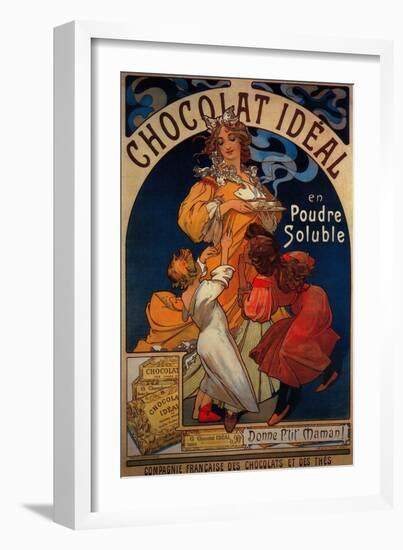 Chocolat Ideal Vintage Poster - Europe-Lantern Press-Framed Premium Giclee Print