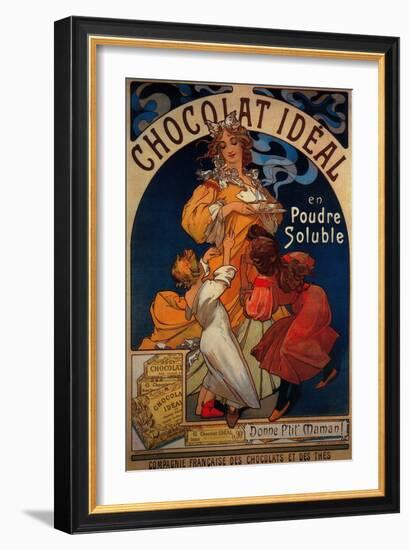 Chocolat Ideal Vintage Poster - Europe-Lantern Press-Framed Premium Giclee Print