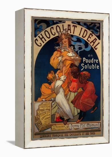 Chocolat Ideal Vintage Poster - Europe-Lantern Press-Framed Stretched Canvas