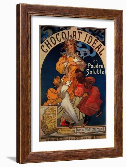 Chocolat Ideal Vintage Poster - Europe-Lantern Press-Framed Art Print