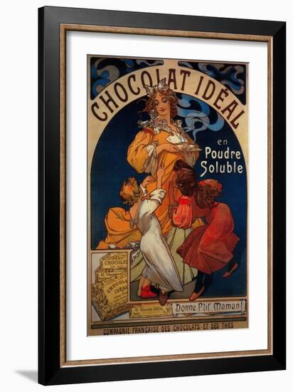 Chocolat Ideal Vintage Poster - Europe-Lantern Press-Framed Art Print