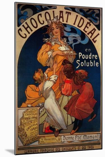 Chocolat Ideal Vintage Poster - Europe-Lantern Press-Mounted Art Print