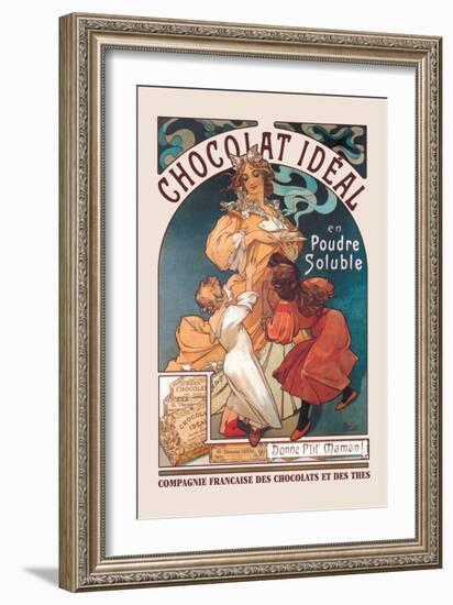 Chocolat Ideal-Alphonse Mucha-Framed Art Print