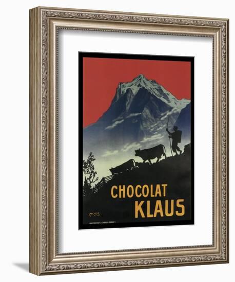 Chocolat Klaus Mountains Switzerland 1910-null-Framed Giclee Print