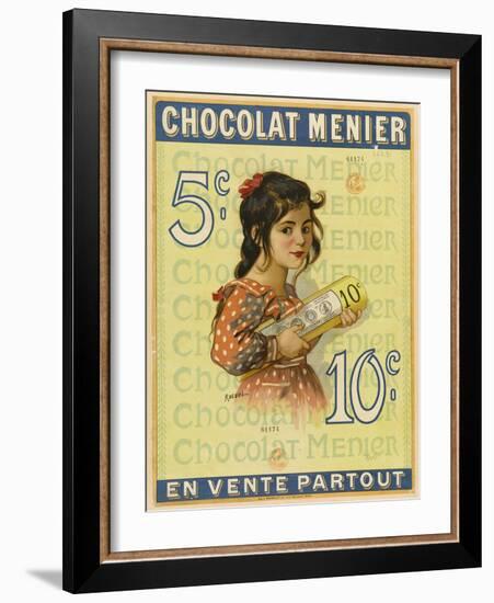 Chocolat Menier, 5 c, en vente partout-Auguste Roedel-Framed Giclee Print