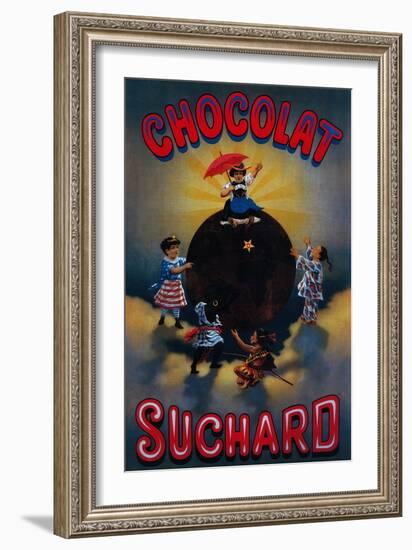 Chocolat Suchard Vintage Poster - Europe-Lantern Press-Framed Art Print