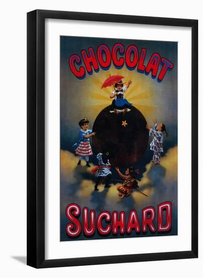 Chocolat Suchard Vintage Poster - Europe-Lantern Press-Framed Art Print