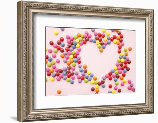 Chocolate Beans, Heart Shape-Nikky-Framed Photographic Print