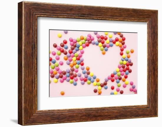 Chocolate Beans, Heart Shape-Nikky-Framed Photographic Print