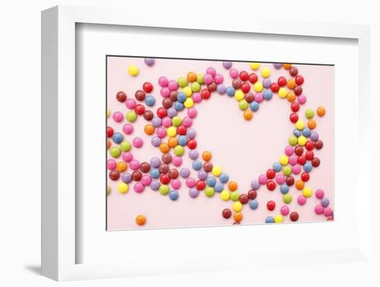 Chocolate Beans, Heart Shape-Nikky-Framed Photographic Print