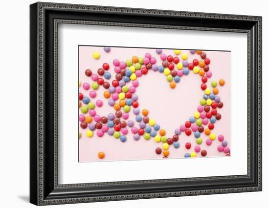 Chocolate Beans, Heart Shape-Nikky-Framed Photographic Print