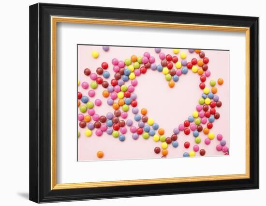 Chocolate Beans, Heart Shape-Nikky-Framed Photographic Print