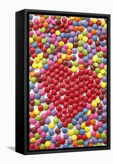 Chocolate Beans, Heart Shape-Nikky-Framed Premier Image Canvas