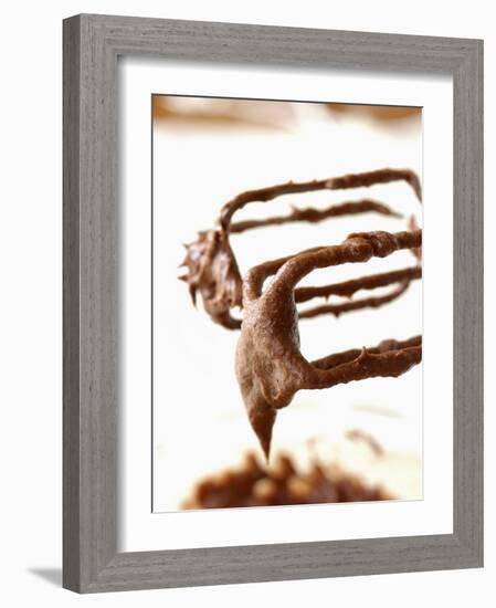 Chocolate Cake Mixture Sticking to Beater-Alain Caste-Framed Photographic Print