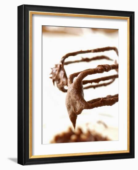 Chocolate Cake Mixture Sticking to Beater-Alain Caste-Framed Photographic Print