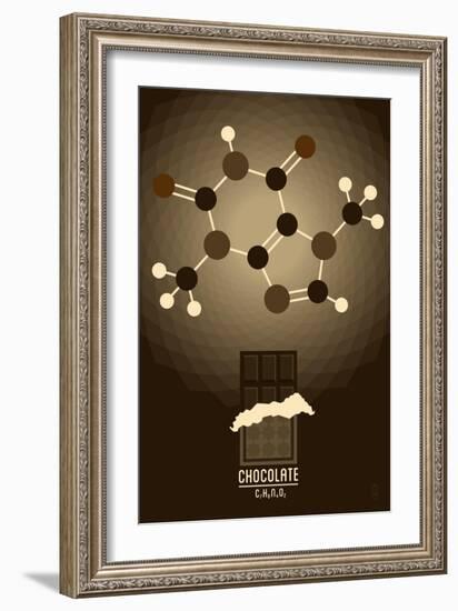 Chocolate - Chemical Elements-Lantern Press-Framed Art Print