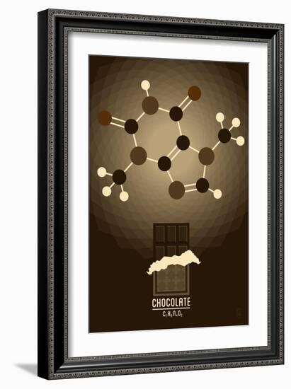 Chocolate - Chemical Elements-Lantern Press-Framed Art Print