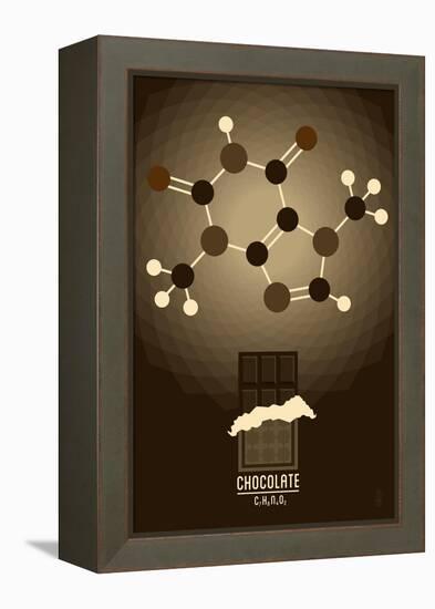 Chocolate - Chemical Elements-Lantern Press-Framed Stretched Canvas
