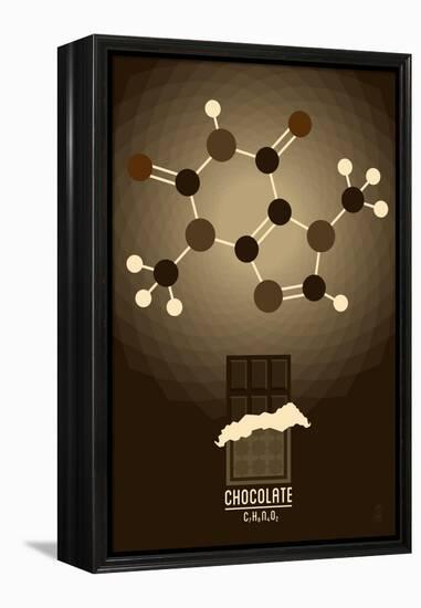 Chocolate - Chemical Elements-Lantern Press-Framed Stretched Canvas