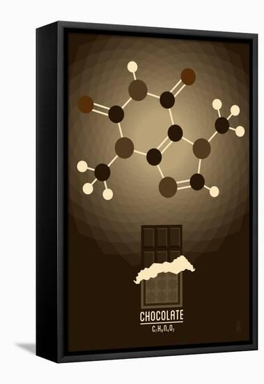 Chocolate - Chemical Elements-Lantern Press-Framed Stretched Canvas