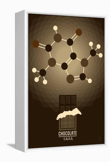 Chocolate - Chemical Elements-Lantern Press-Framed Stretched Canvas