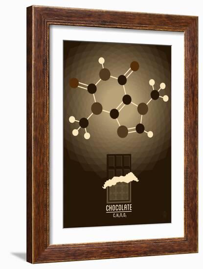 Chocolate - Chemical Elements-Lantern Press-Framed Premium Giclee Print