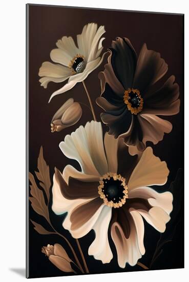 Chocolate Cosmos Flowers-Lea Faucher-Mounted Art Print