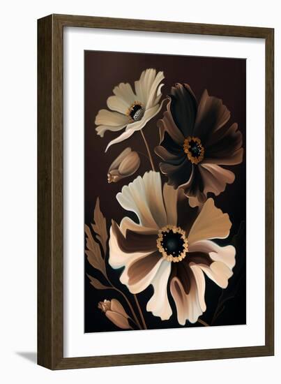 Chocolate Cosmos Flowers-Lea Faucher-Framed Premium Giclee Print