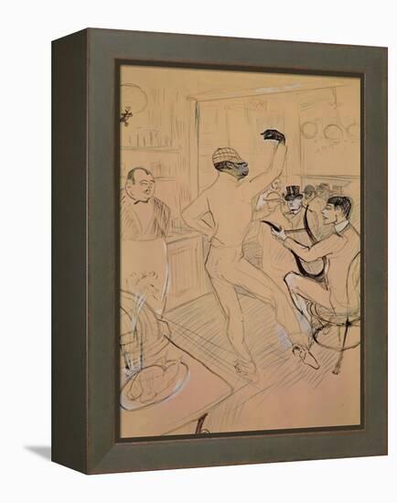 Chocolate Dancing in Achille's Bar, Drawing, 1894-Henri de Toulouse-Lautrec-Framed Premier Image Canvas