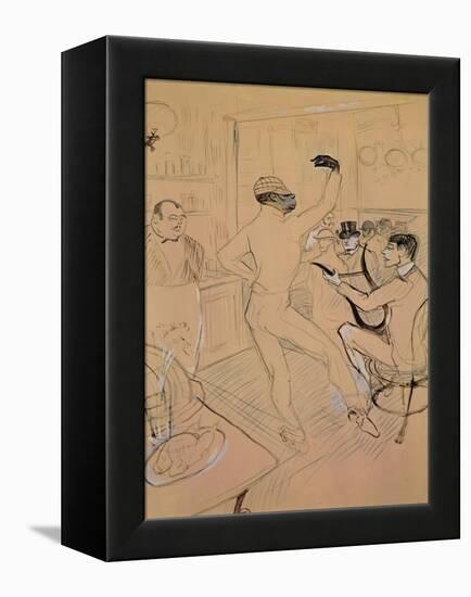 Chocolate Dancing in Achille's Bar, Drawing, 1894-Henri de Toulouse-Lautrec-Framed Premier Image Canvas