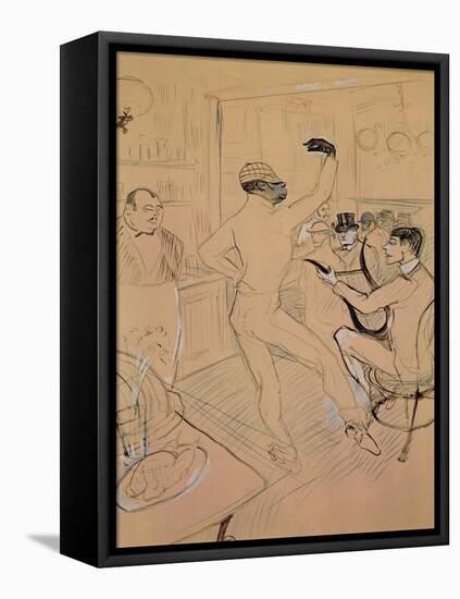 Chocolate Dancing in Achille's Bar, Drawing, 1894-Henri de Toulouse-Lautrec-Framed Premier Image Canvas