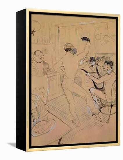 Chocolate Dancing in Achille's Bar, Drawing, 1894-Henri de Toulouse-Lautrec-Framed Premier Image Canvas