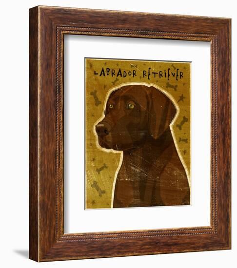 Chocolate Lab (NEW)-John W^ Golden-Framed Art Print