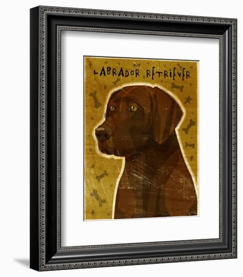 Chocolate Lab (NEW)-John W^ Golden-Framed Art Print