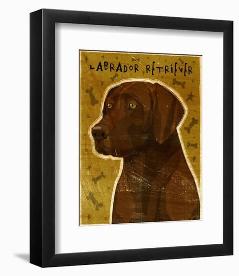 Chocolate Lab (NEW)-John W^ Golden-Framed Art Print