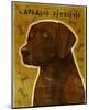 Chocolate Lab (NEW)-John W^ Golden-Mounted Art Print