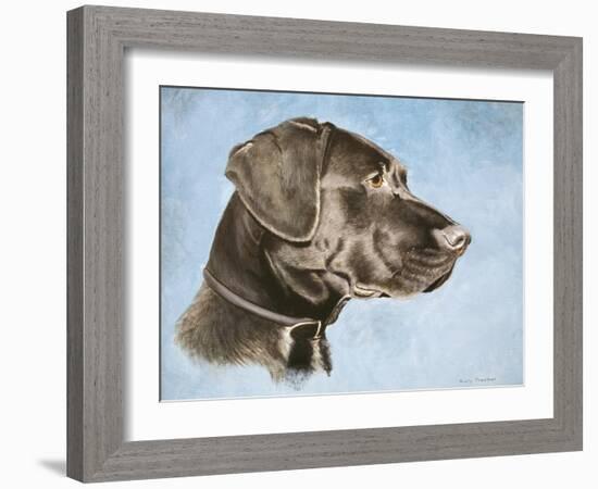 Chocolate Lab-Rusty Frentner-Framed Giclee Print